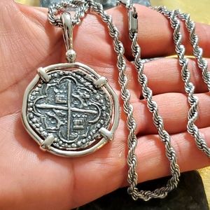 Atocha coin with chain